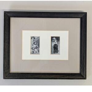 Vtg Cocker Spaniel Photos Framed Dogs and Friend Black White Lady Kitty Ritson